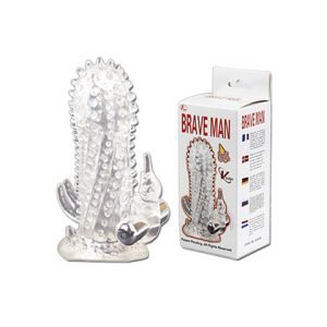 SHEATH RABBIT EXTENDER PENIS WITH DOTS BRAVE MAN PES-020