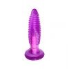 PURPLE JELLY ANAL VIBRATING BUTT PLUG WITH SUCTION CUP